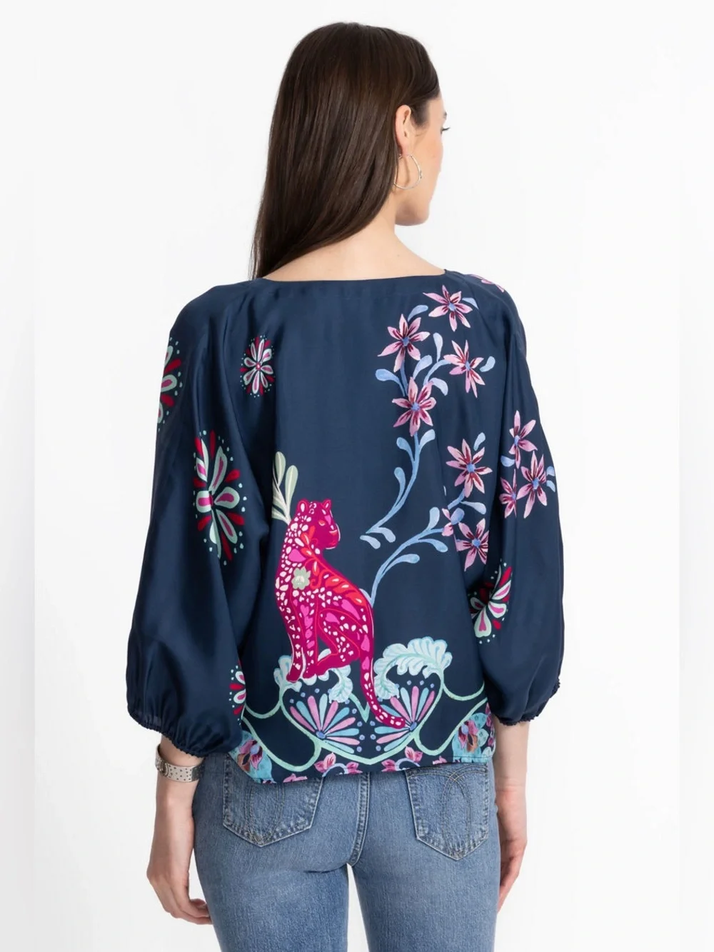 Johnny Was Harlan Blouse in Leilana Print Sz Medium